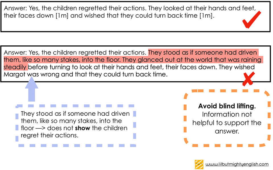 Craft your evidence based on the highlighted clue from the passage. 