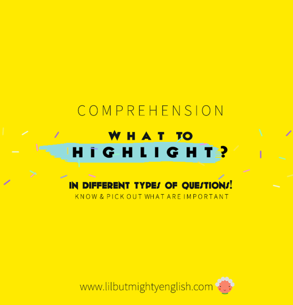Comprehension WhatDoINeedtoHighlight  1